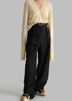 The Frankie Shop Sion Pintuck Trousers Black Sale
