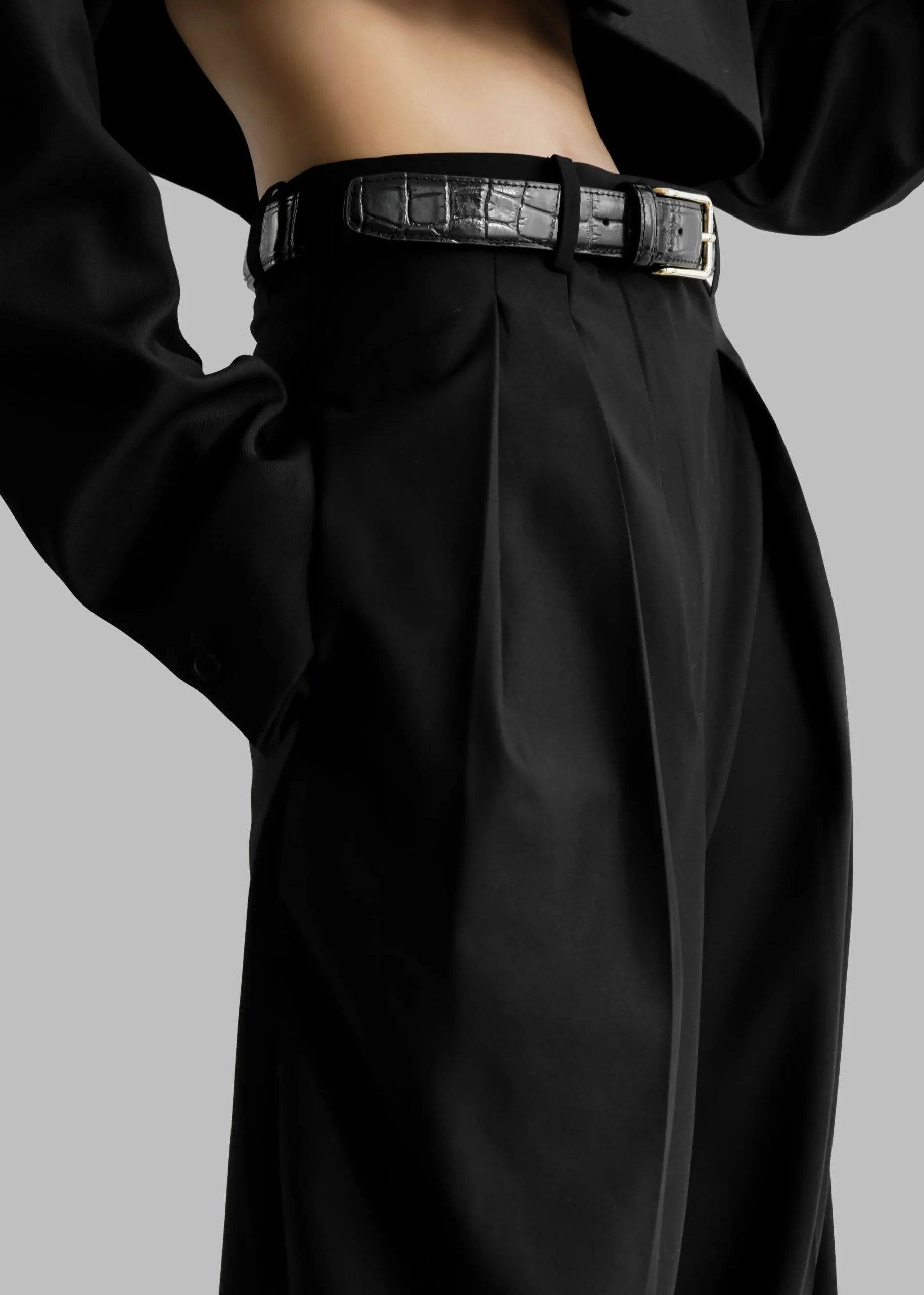 The Frankie Shop Sion Pintuck Trousers Black Sale