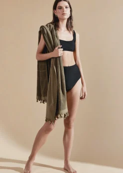 The Frankie Shop Solaqua La Bocca Terry Towel Olive Green