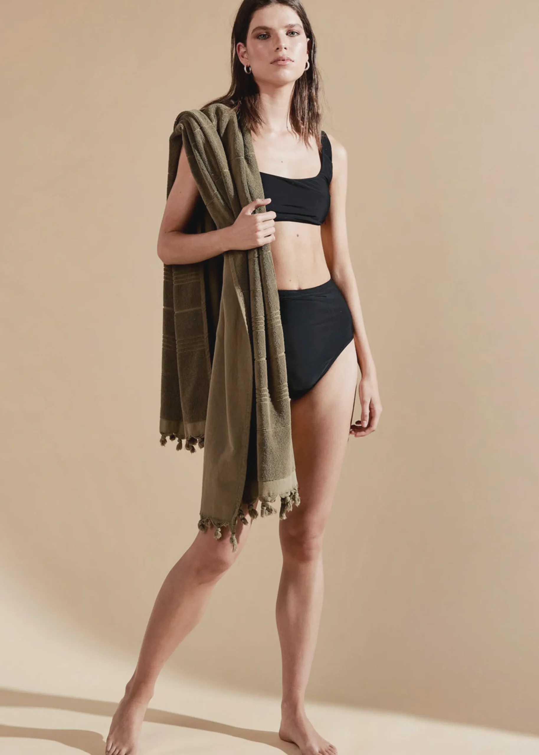 The Frankie Shop Solaqua La Bocca Terry Towel Olive Green
