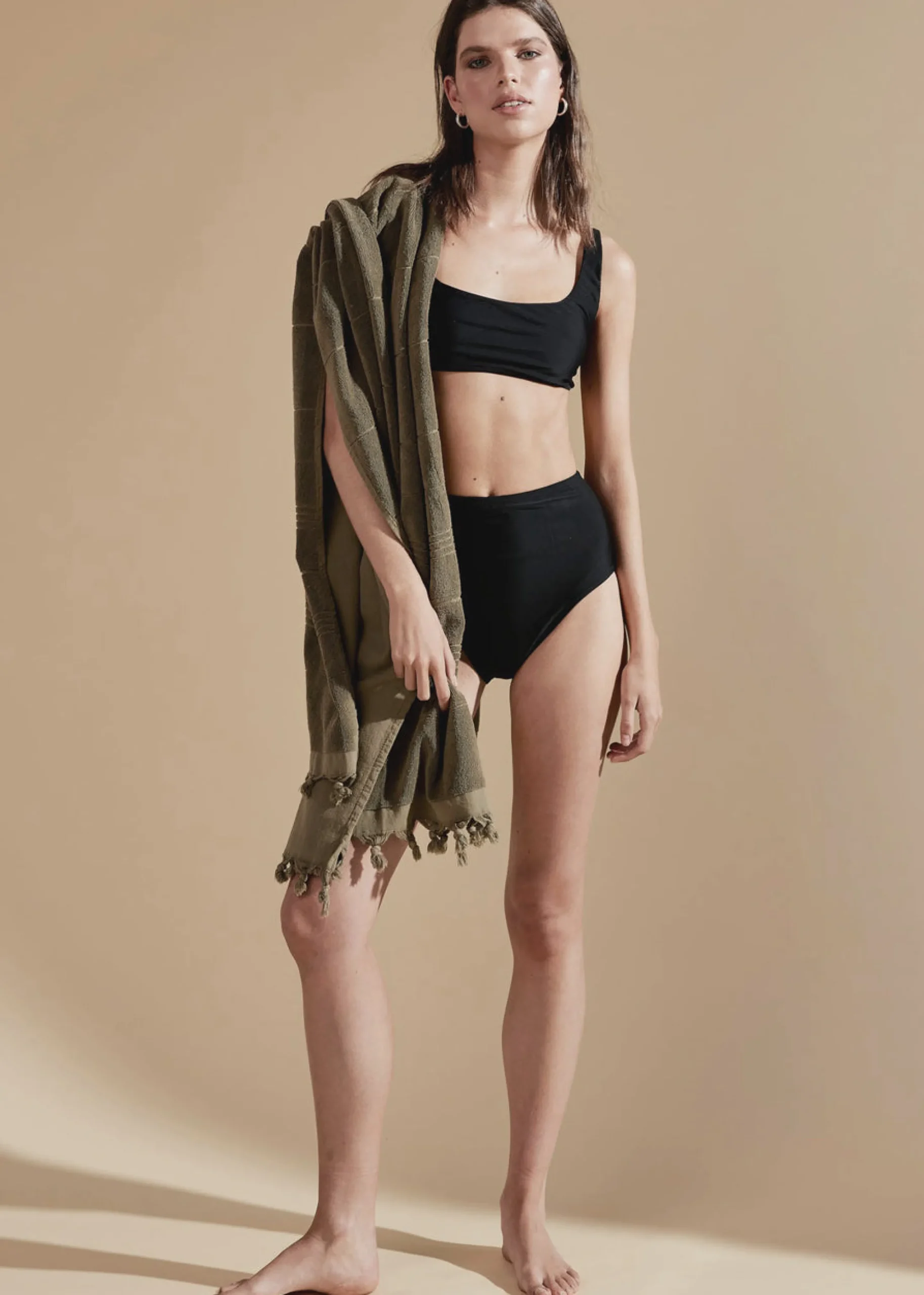 The Frankie Shop Solaqua La Bocca Terry Towel Olive Green