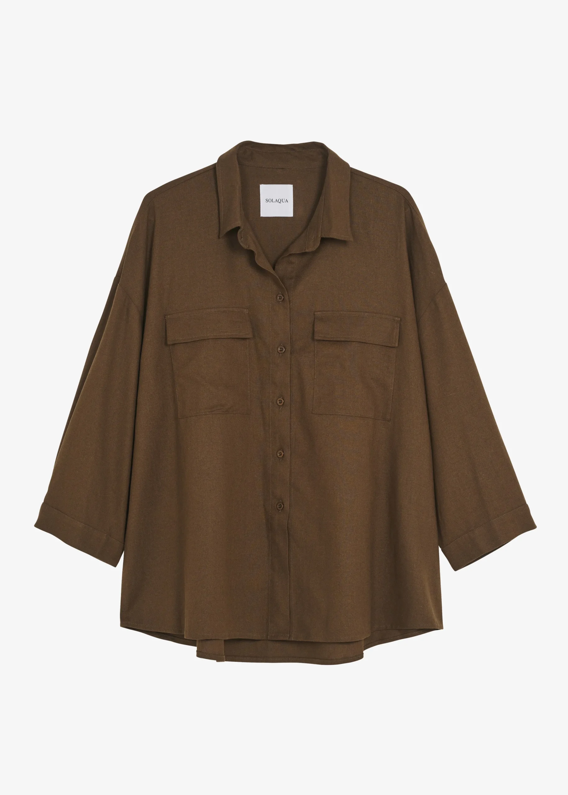 The Frankie Shop Solaqua The Pocket Shirt Tobacco Hot