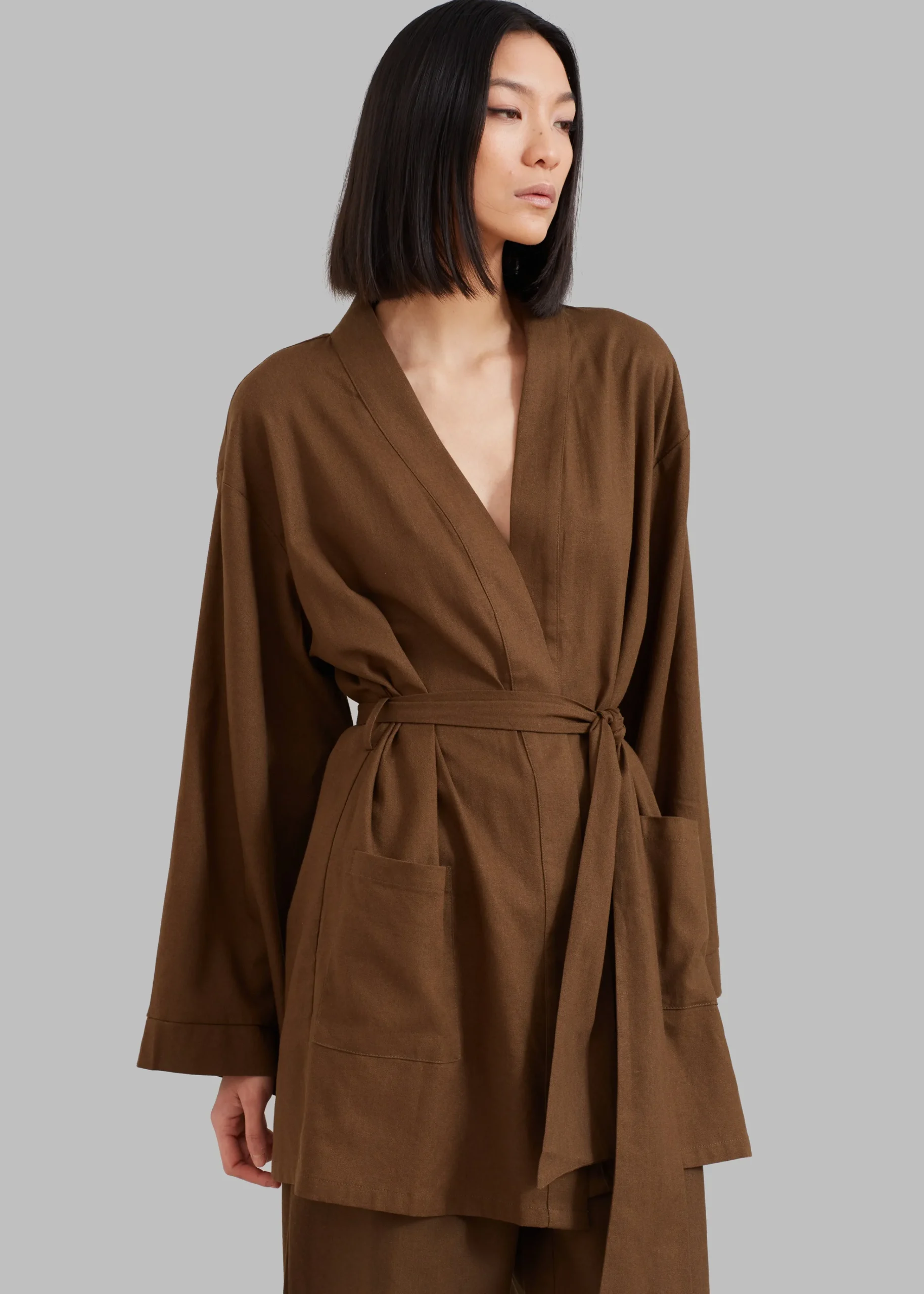 The Frankie Shop Solaqua The Short Robe Tobacco Sale