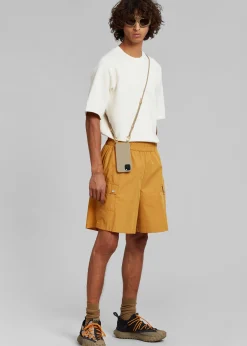The Frankie Shop Spence Nylon Shorts Orange New
