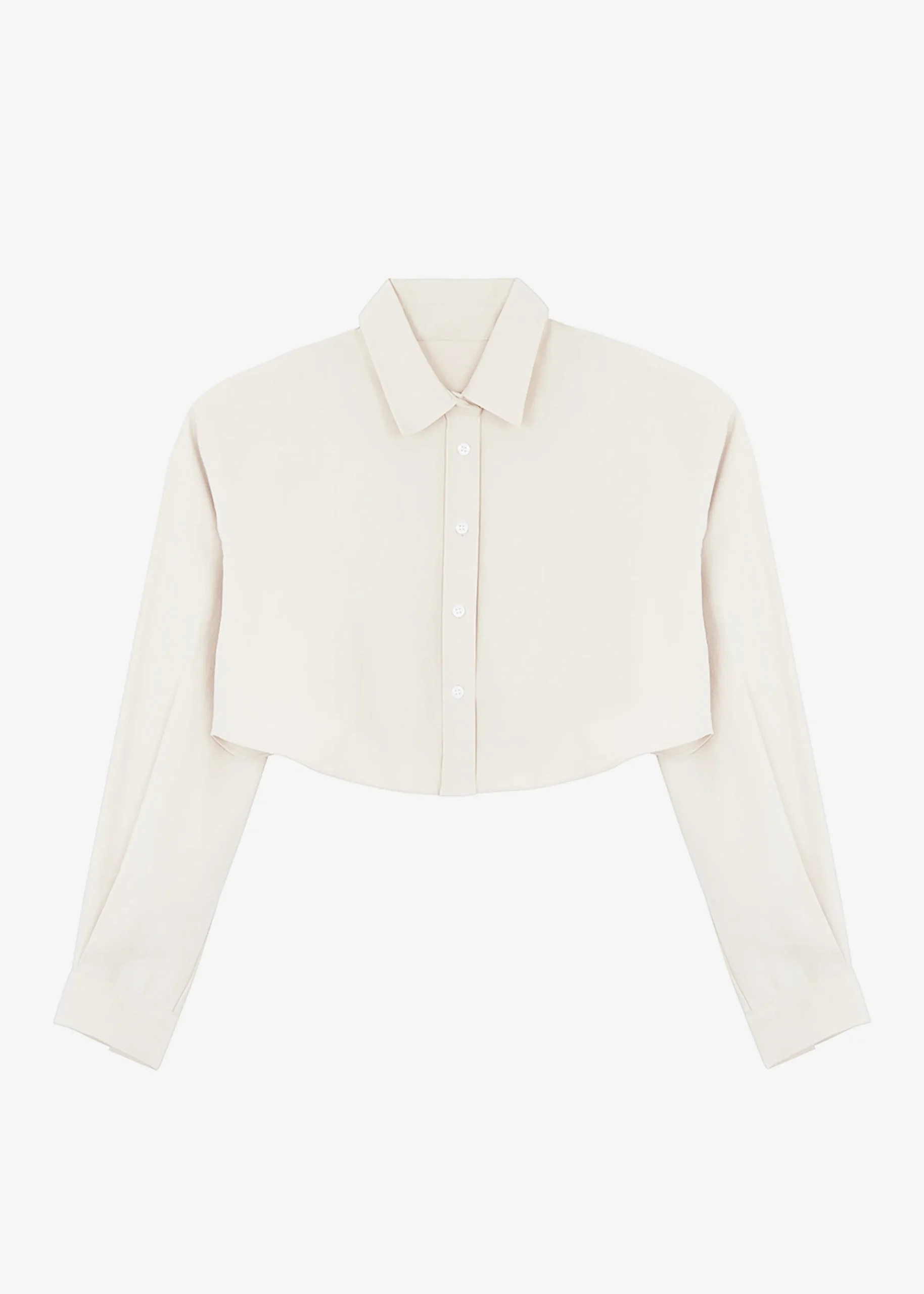 The Frankie Shop Steffi Cropped Shirt Beige Online