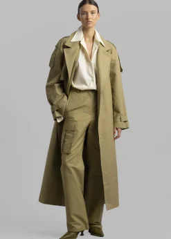 The Frankie Shop Suzanne Trench Coat Khaki Hot