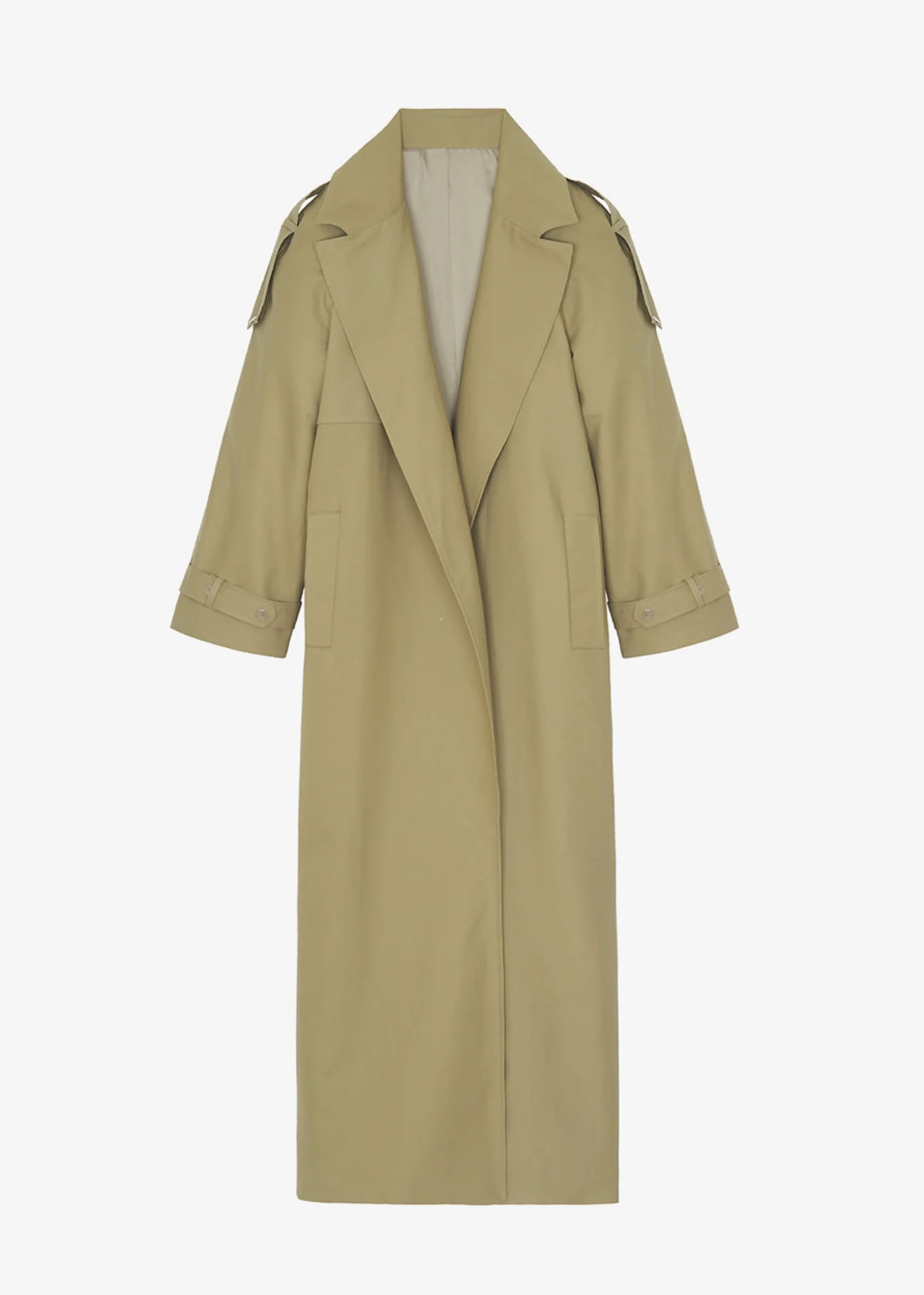 The Frankie Shop Suzanne Trench Coat Khaki Hot