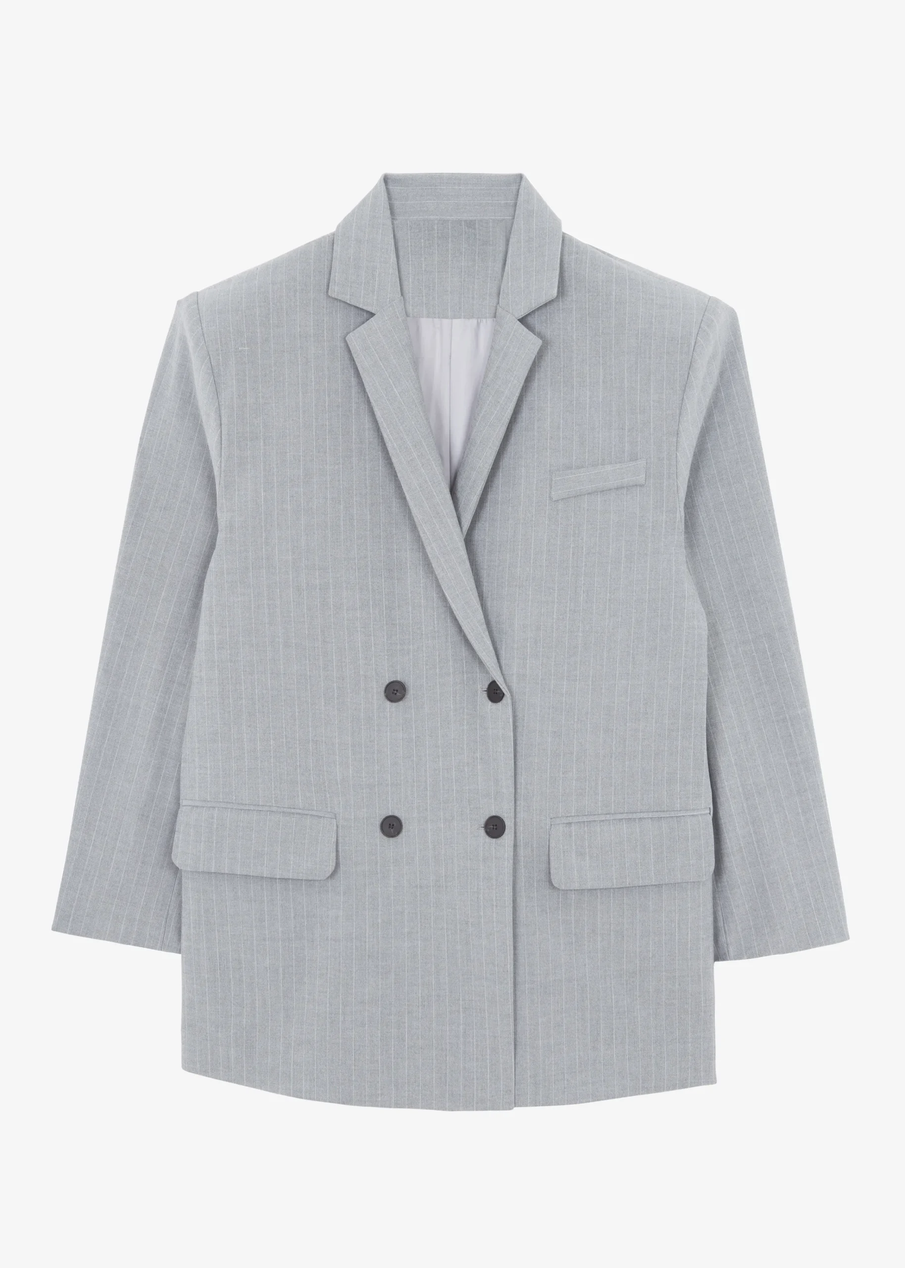 The Frankie Shop Sybil Blazer Grey Pinstripe Discount