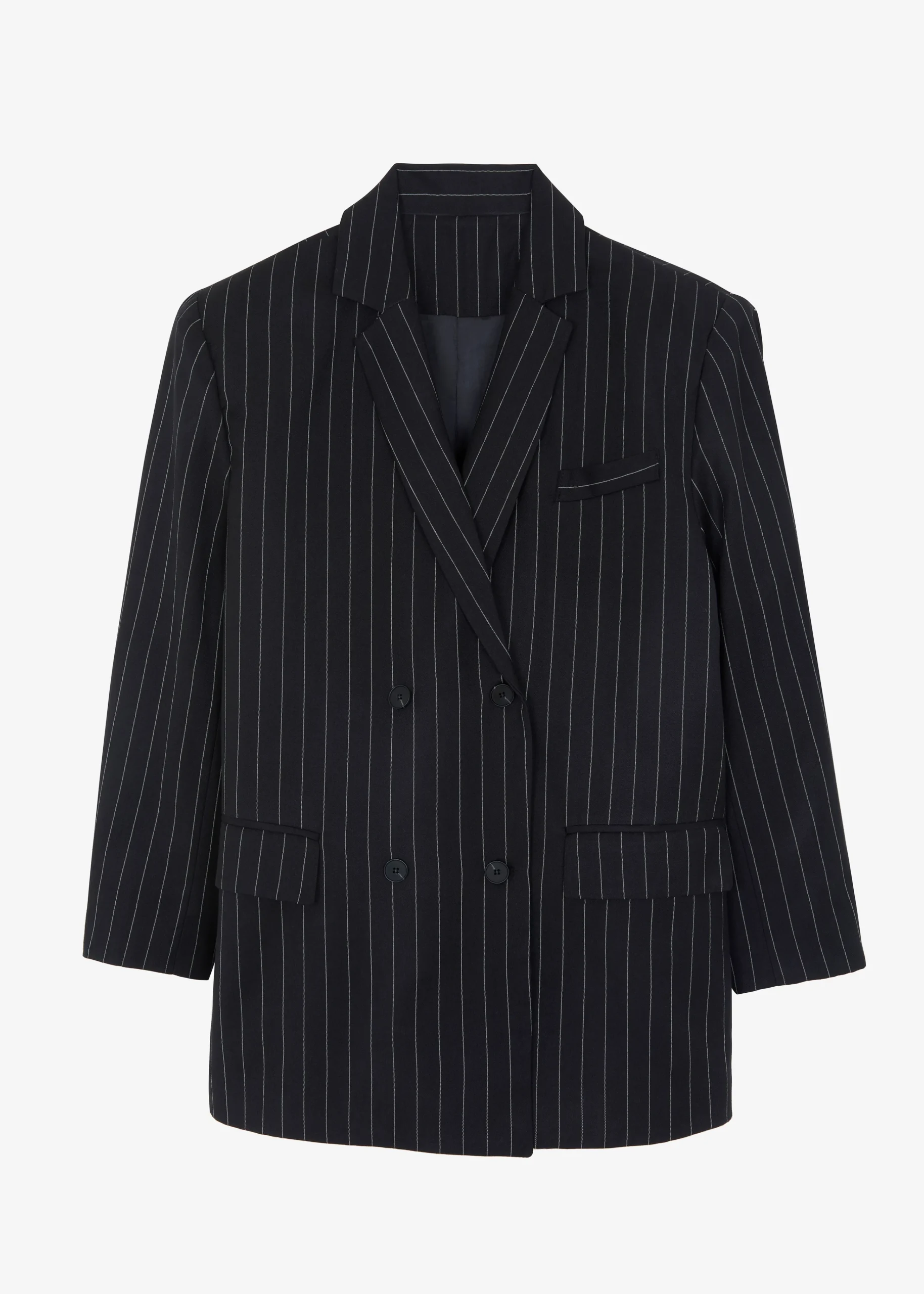 The Frankie Shop Sybil Blazer Black Pinstripe Clearance