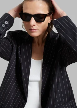 The Frankie Shop Sybil Blazer Black Pinstripe Clearance