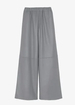 The Frankie Shop Sydney Wide Leather Pants Grey Clearance