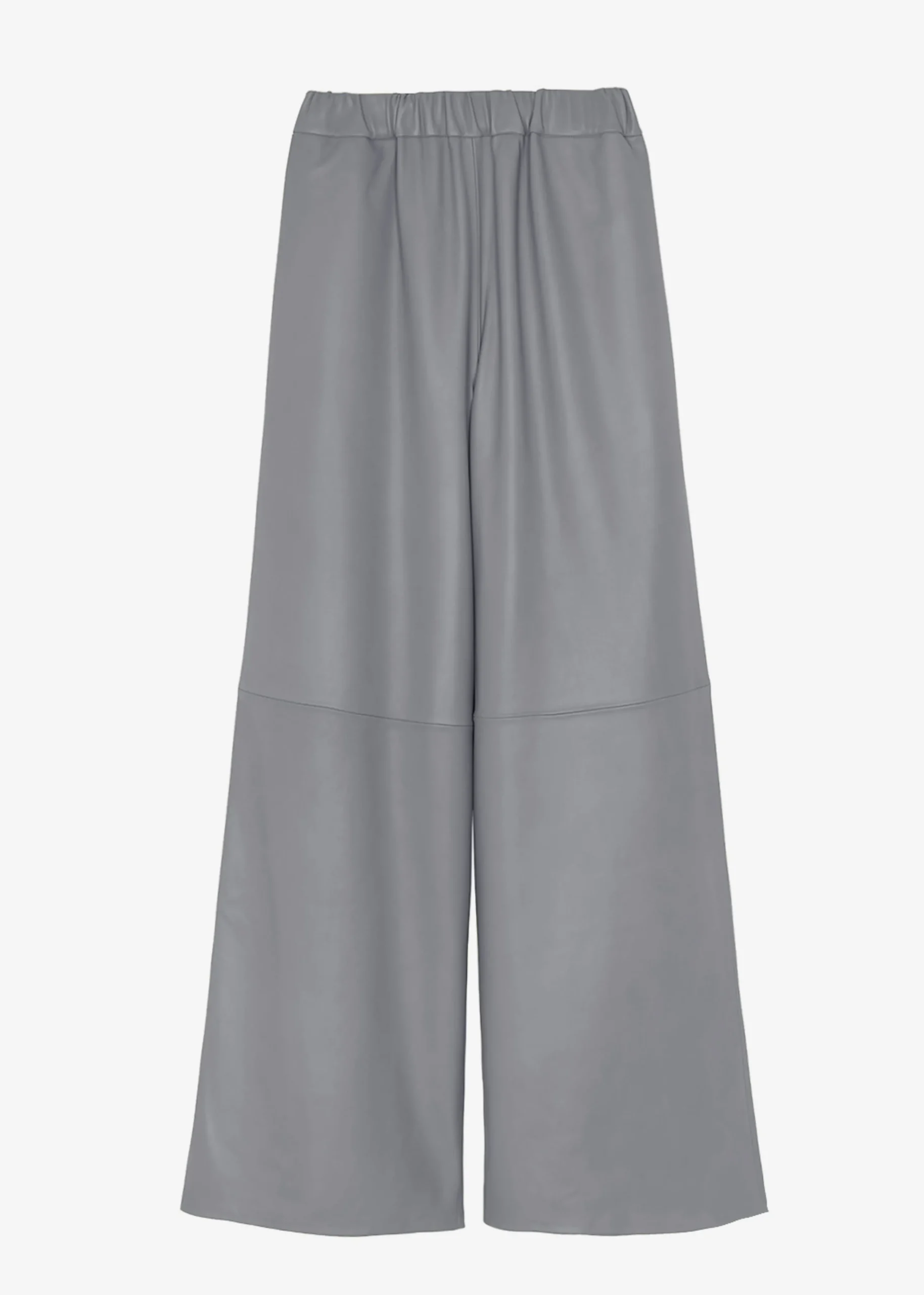 The Frankie Shop Sydney Wide Leather Pants Grey Clearance