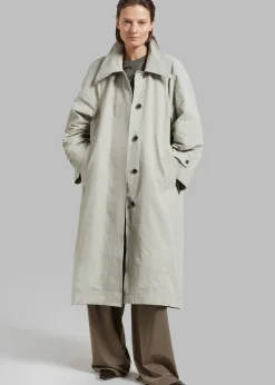 The Frankie Shop Tal Trench Coat Pale Khaki Outlet