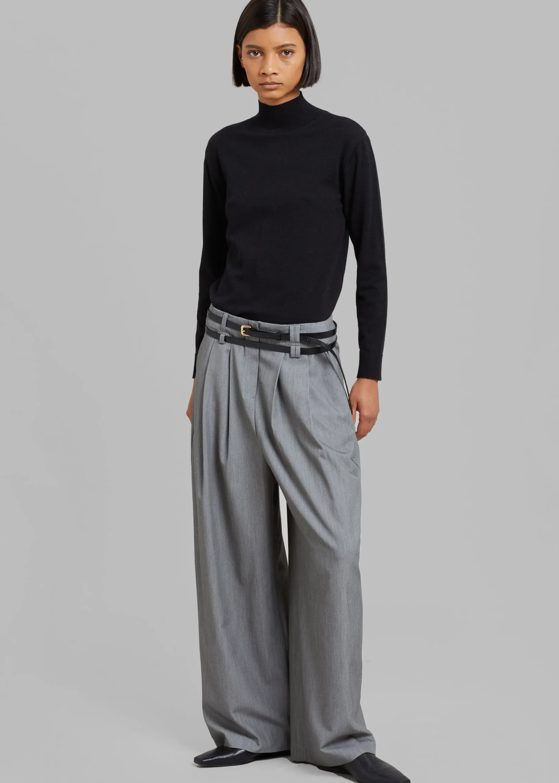 The Frankie Shop Tammi Wide Pants Grey Sale