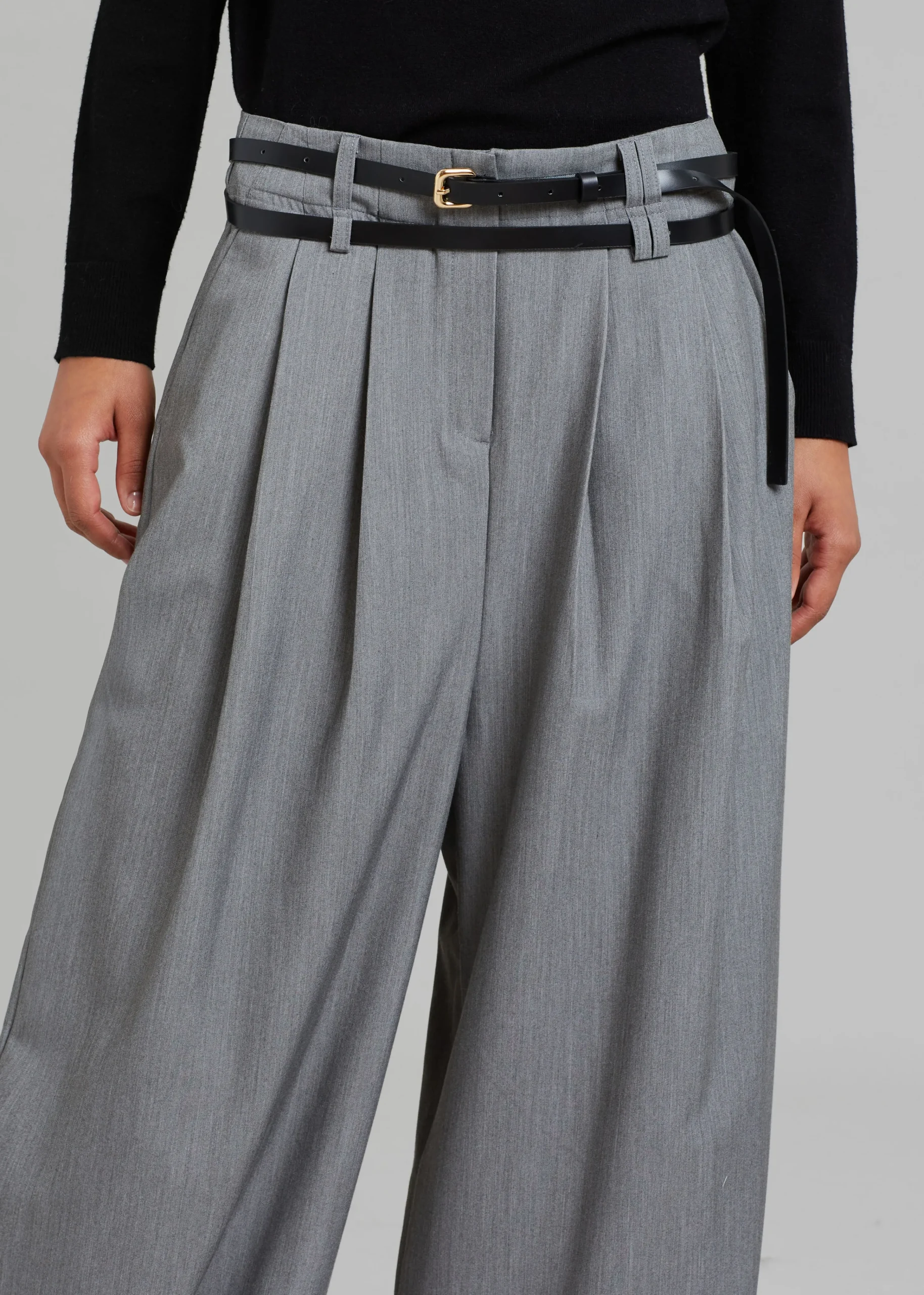 The Frankie Shop Tammi Wide Pants Grey Sale