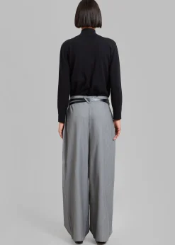 The Frankie Shop Tammi Wide Pants Grey Sale