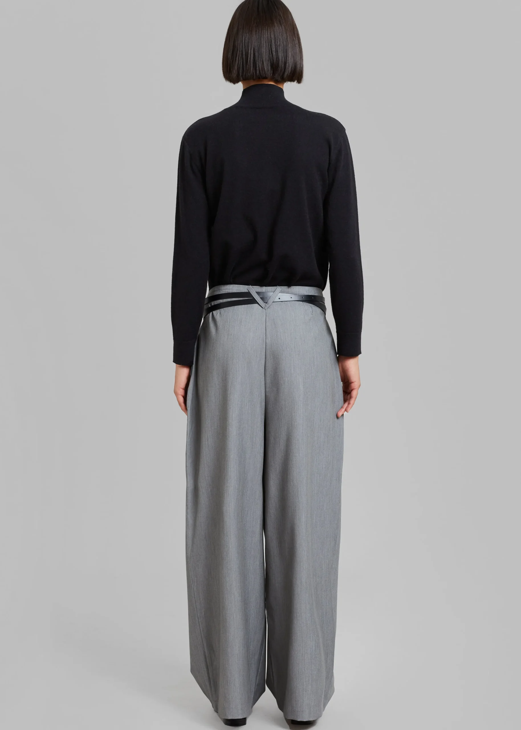 The Frankie Shop Tammi Wide Pants Grey Sale