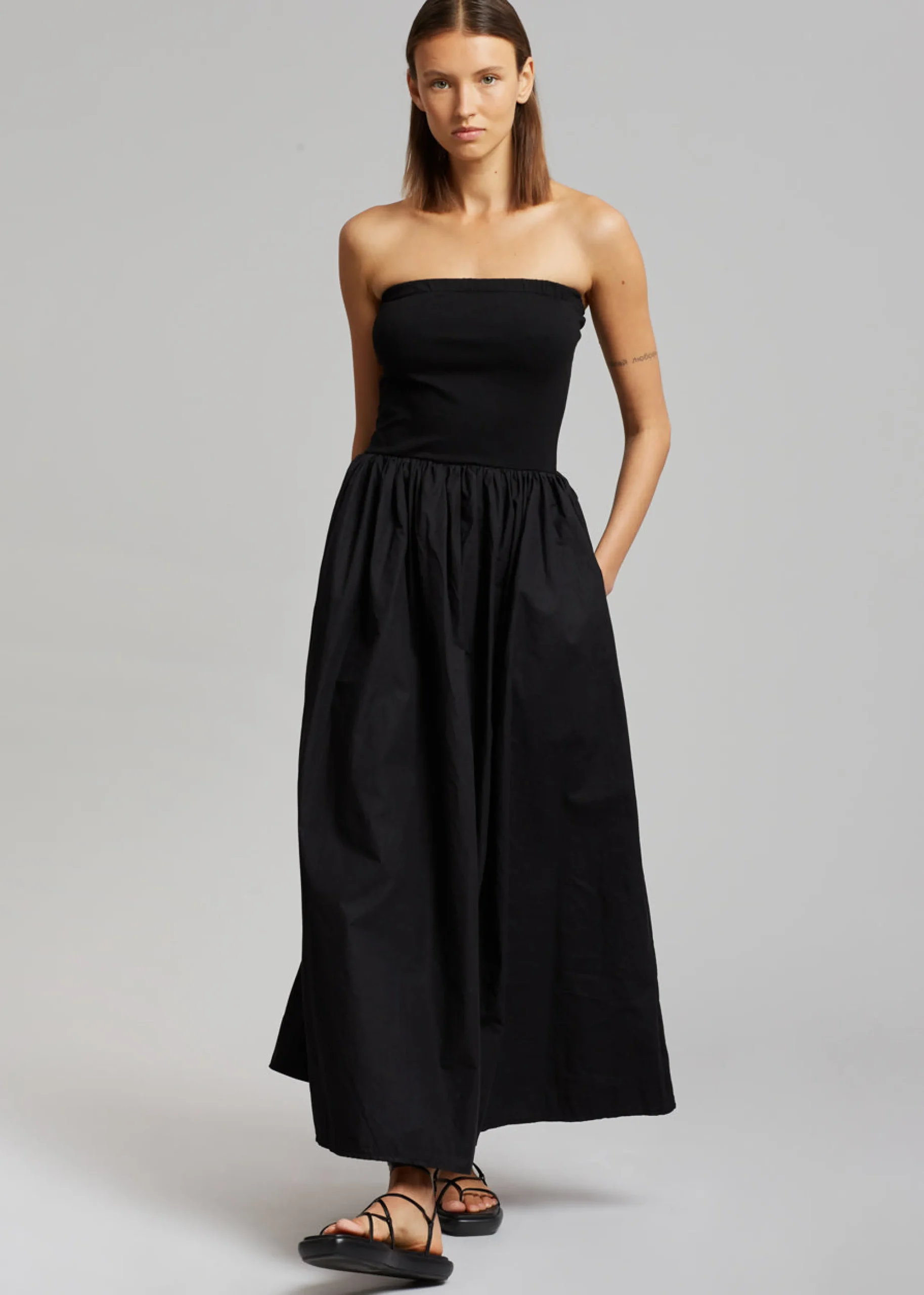 The Frankie Shop Tamo Strapless Maxi Dress Black Hot