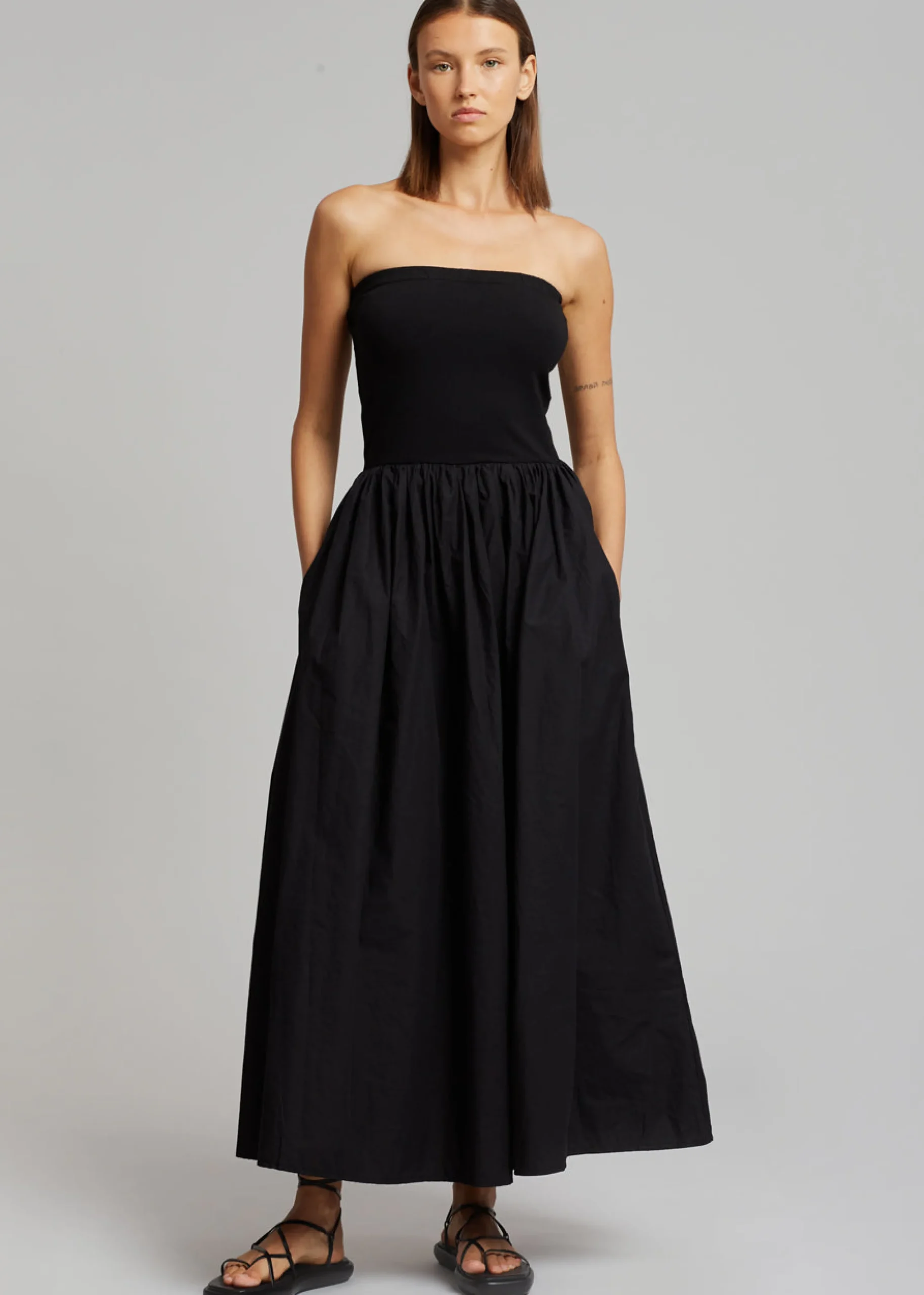 The Frankie Shop Tamo Strapless Maxi Dress Black Hot