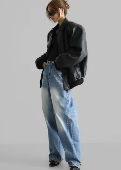The Frankie Shop Tanner Bleach Jeans Worn Wash Clearance