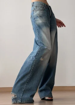The Frankie Shop Tanner Bleach Jeans Worn Wash Clearance