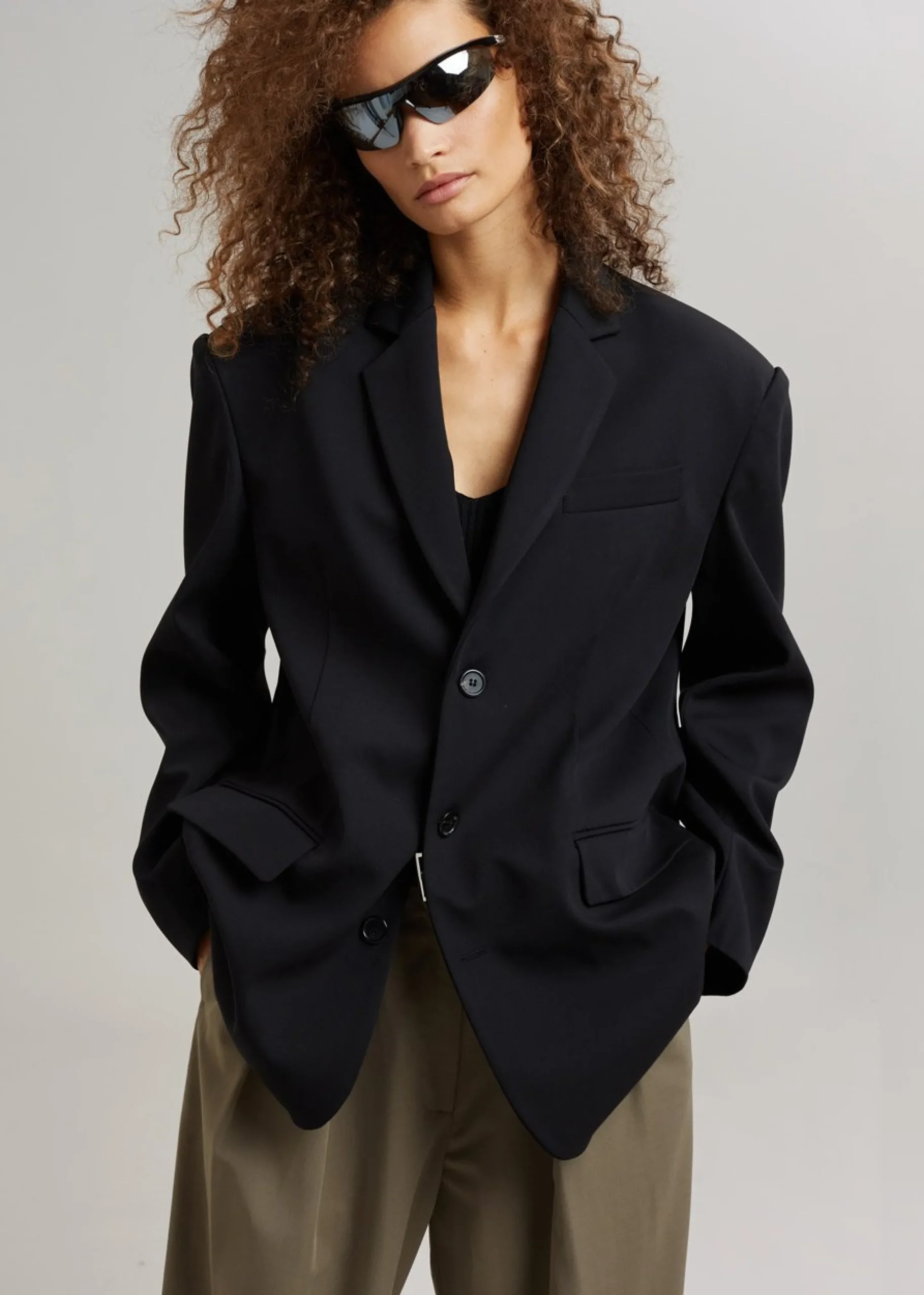 The Frankie Shop Tansy Oversized Blazer Black Online