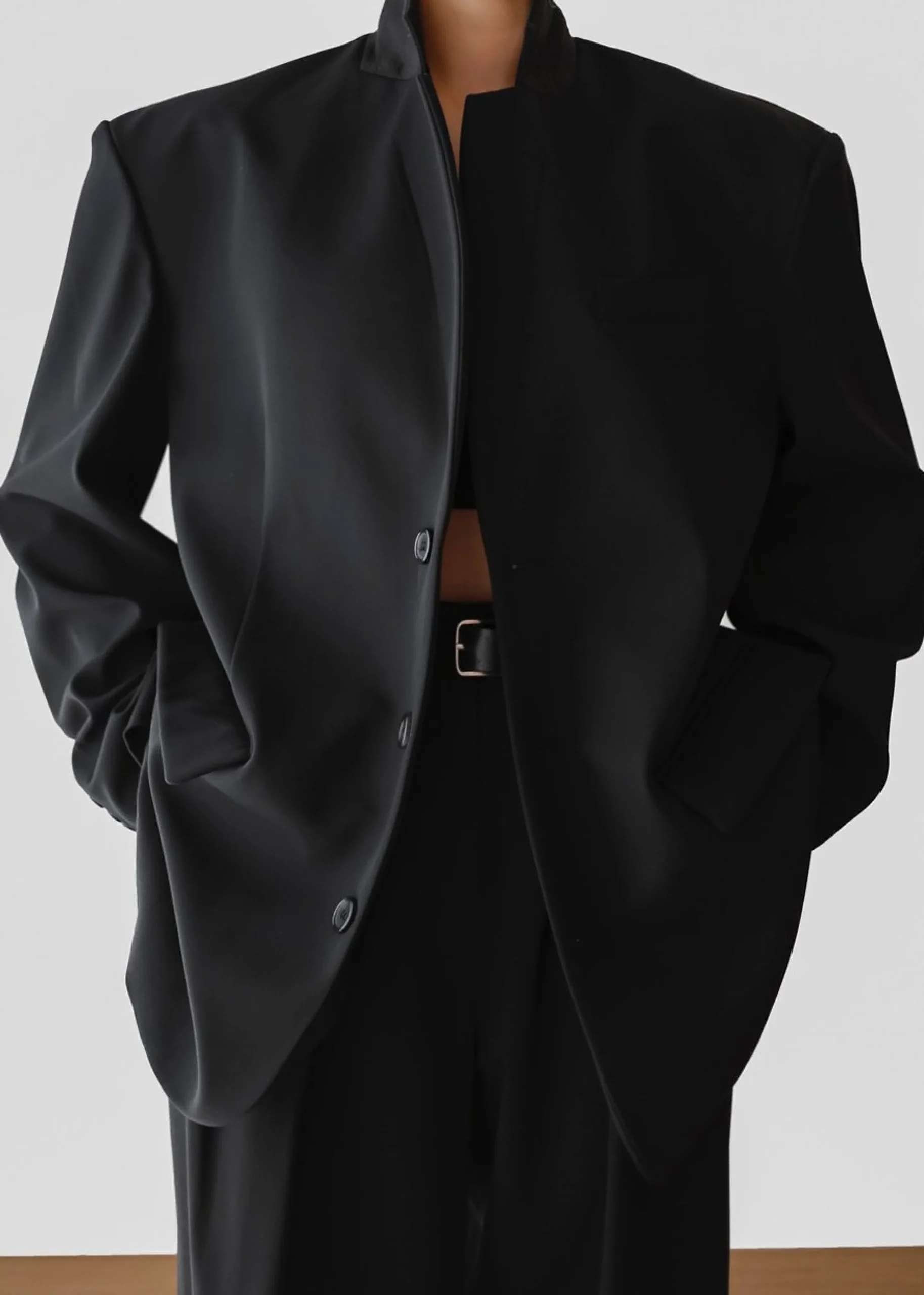 The Frankie Shop Tansy Oversized Blazer Black Online