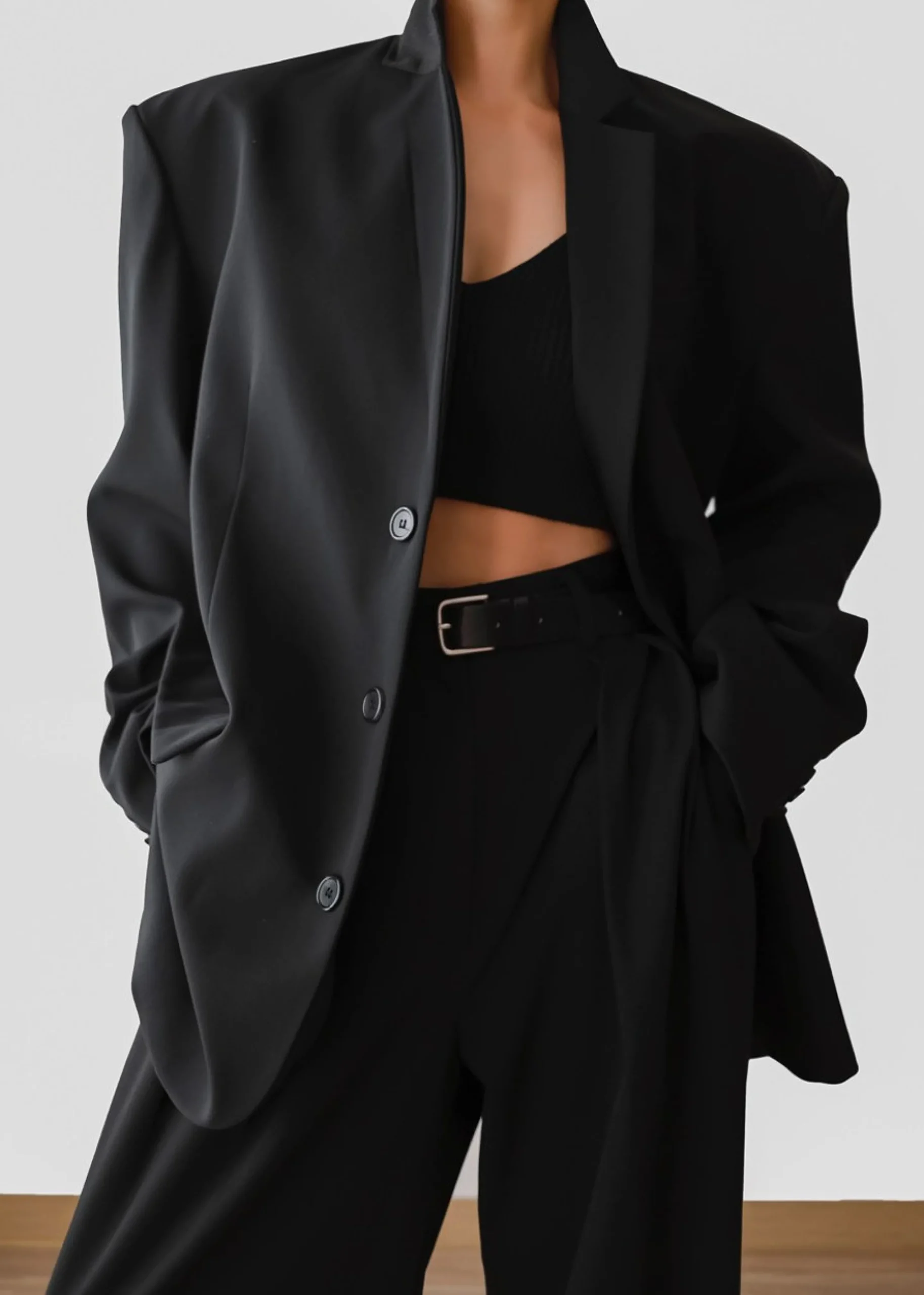 The Frankie Shop Tansy Oversized Blazer Black Online