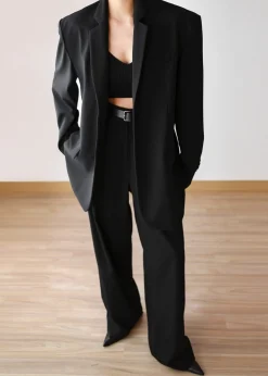 The Frankie Shop Tansy Oversized Blazer Black Online