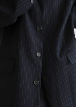 The Frankie Shop Tansy Oversized Blazer Navy Pinstripe Clearance
