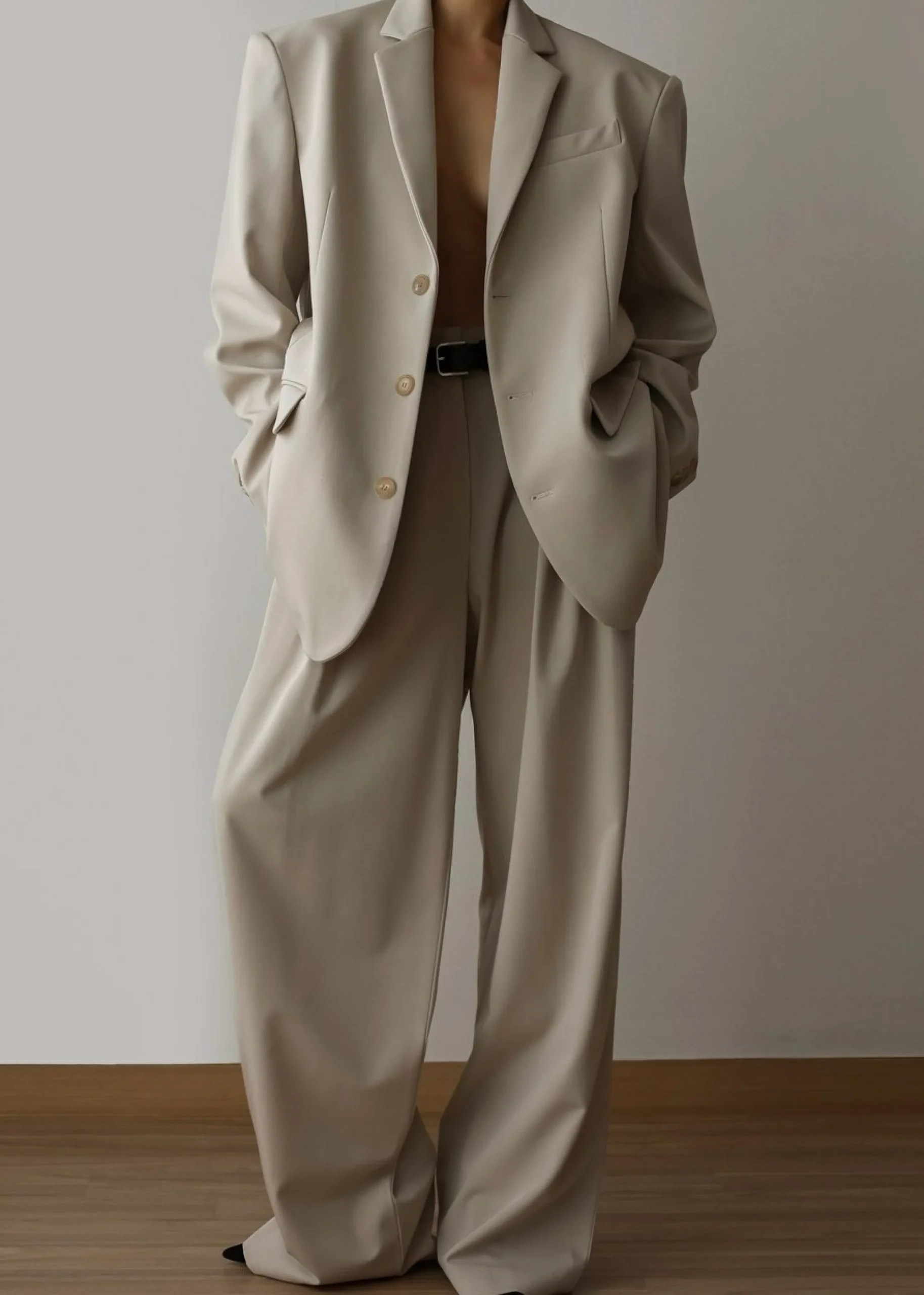 The Frankie Shop Tansy Pleated Trousers Beige Best