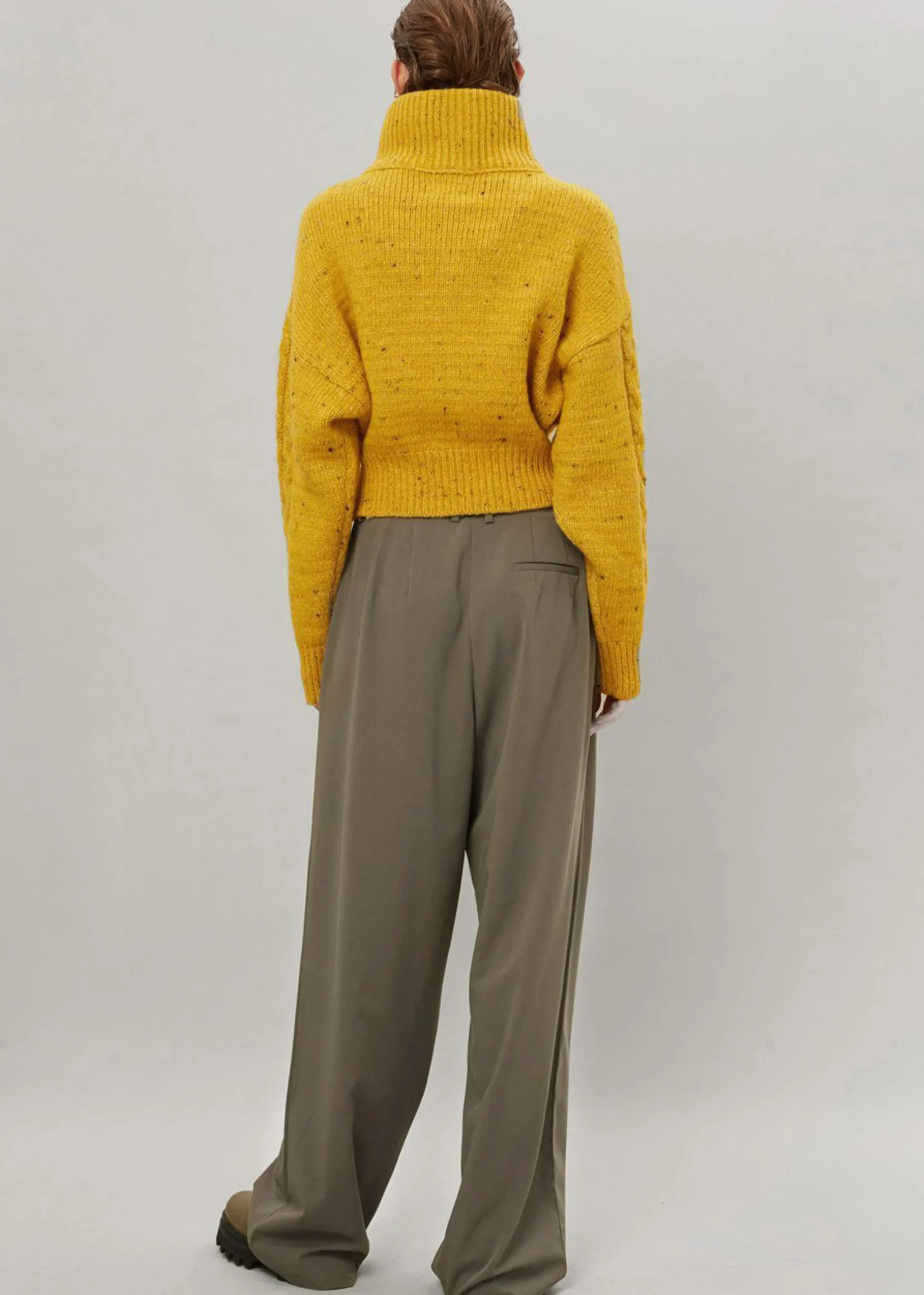 The Frankie Shop Tansy Pleated Trousers Olive Outlet