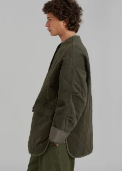 The Frankie Shop Ted Quilted Jacket Army Green Online
