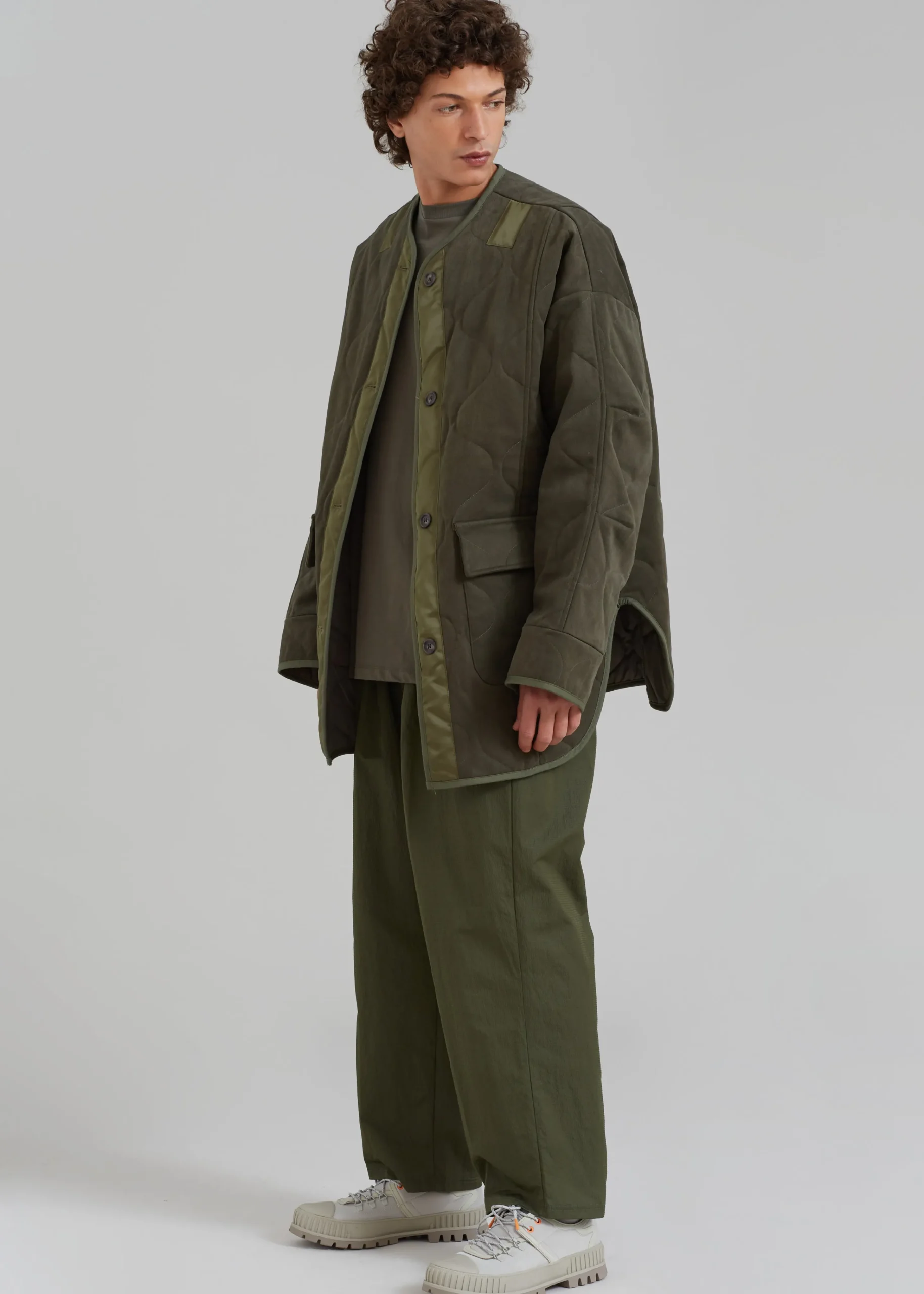 The Frankie Shop Ted Quilted Jacket Army Green Online