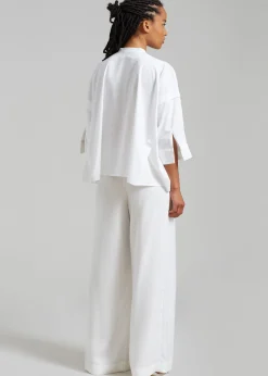 The Frankie Shop Tegan Cape Blouse White New