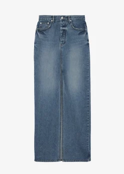 The Frankie Shop Texas Denim Pencil Skirt Medium Wash Outlet