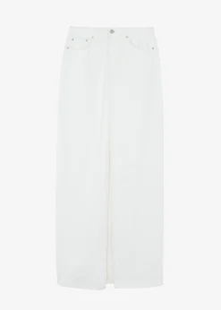 The Frankie Shop Texas Denim Pencil Skirt Off White Best