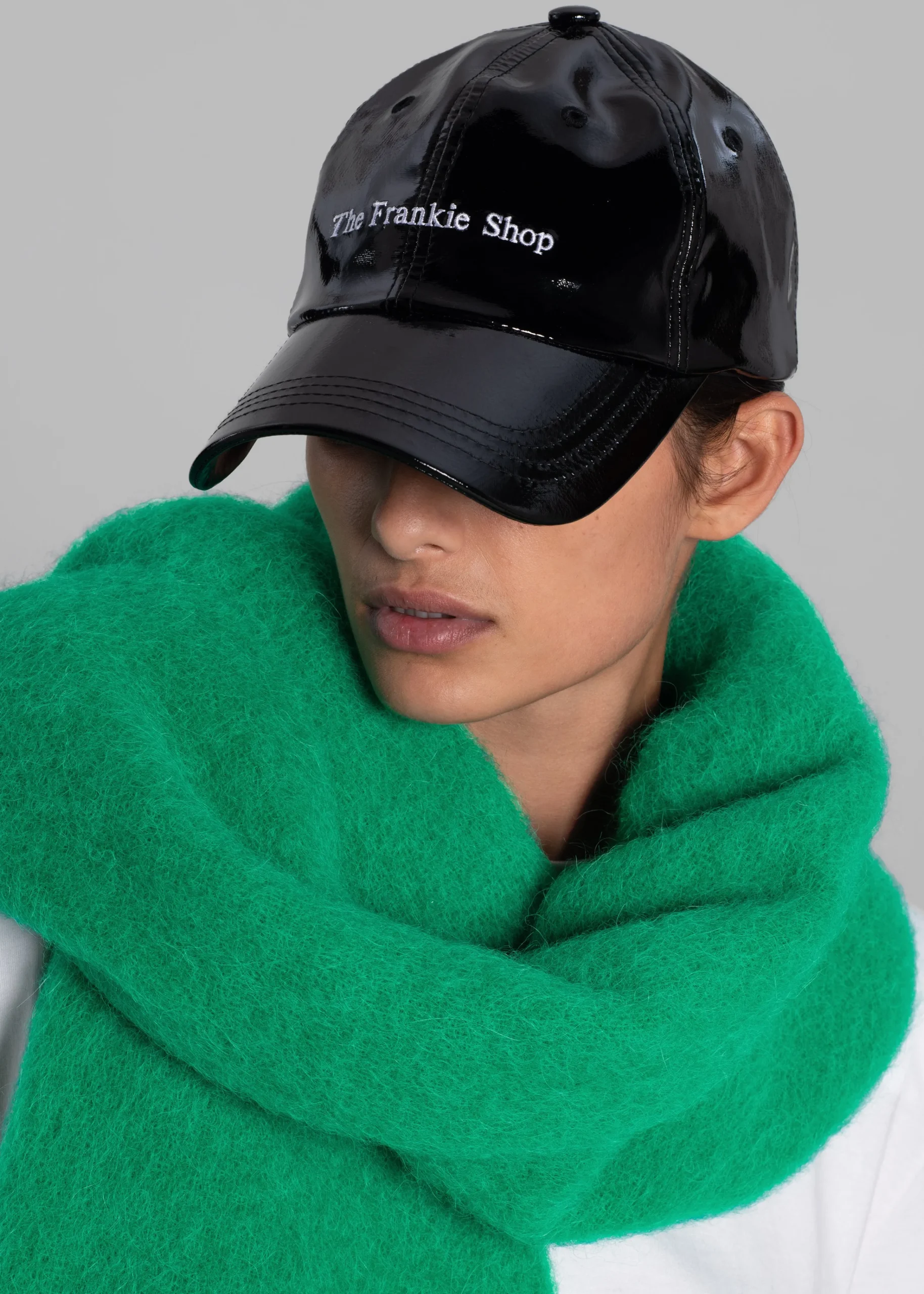 The Frankie Shop Tfs Vinyl Baseball Cap Black