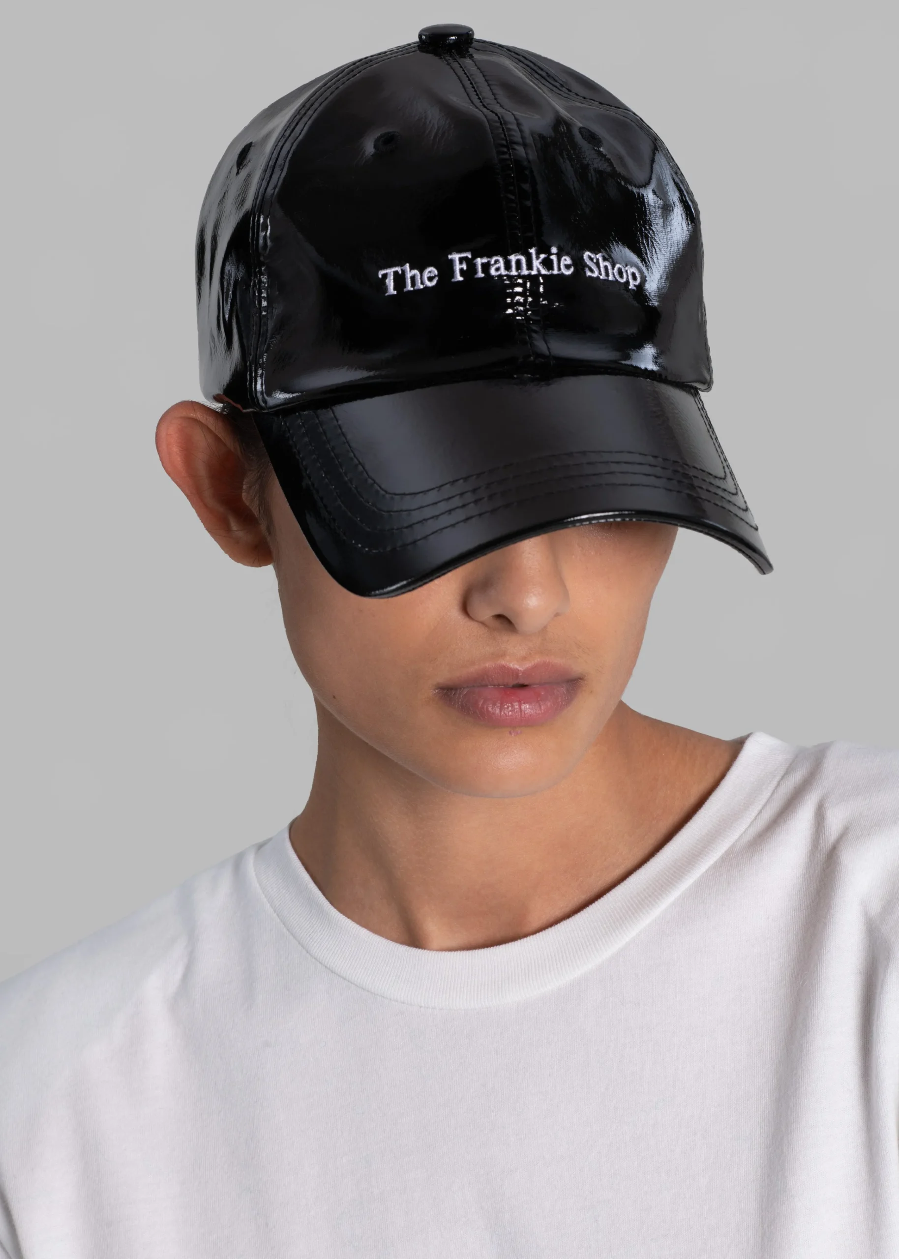 The Frankie Shop Tfs Vinyl Baseball Cap Black