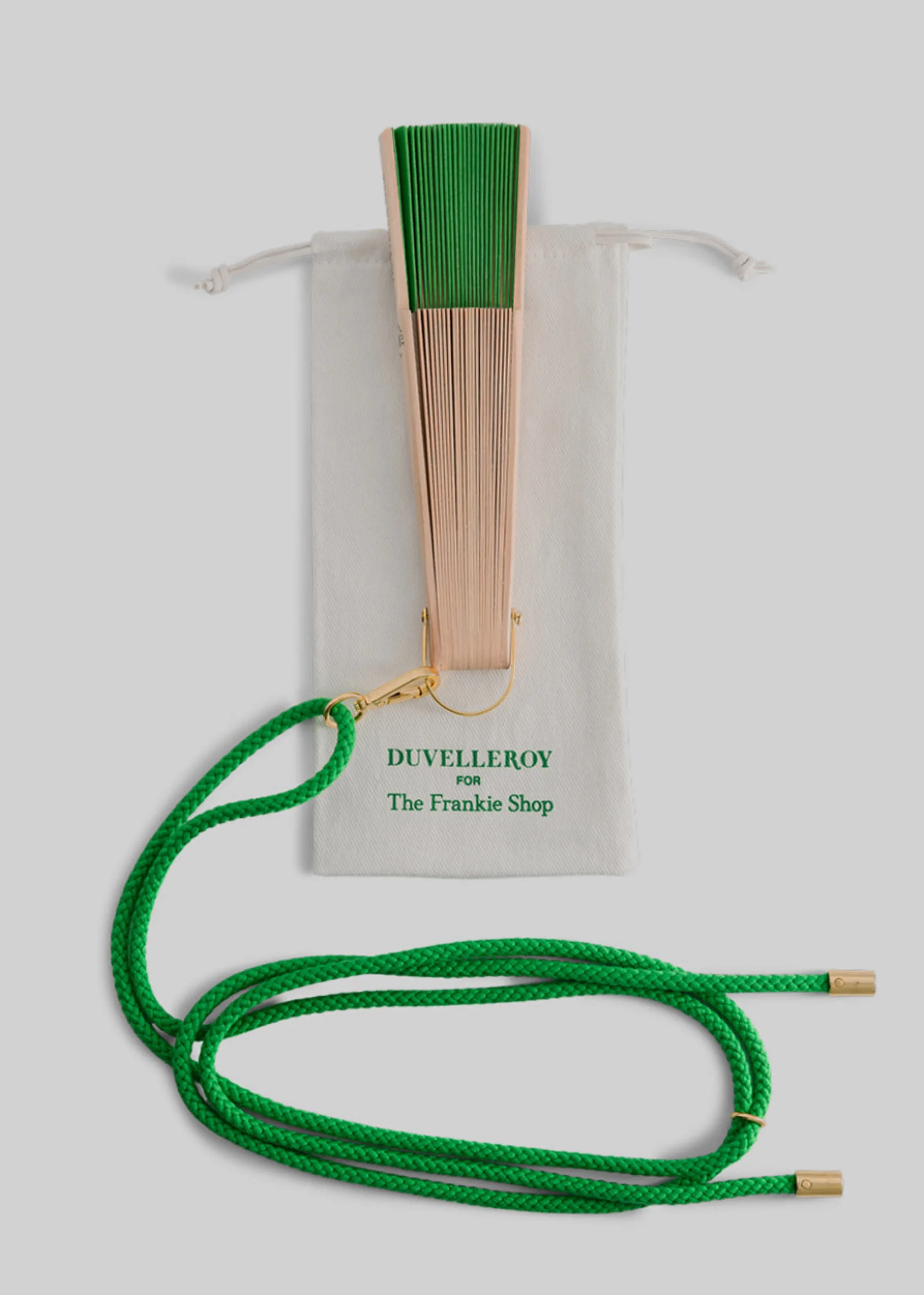 The Frankie Shop Tfs X Duvelleroy Take Away Fan Kelly Green Discount