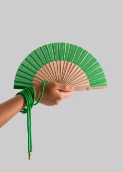 The Frankie Shop Tfs X Duvelleroy Take Away Fan Kelly Green Discount