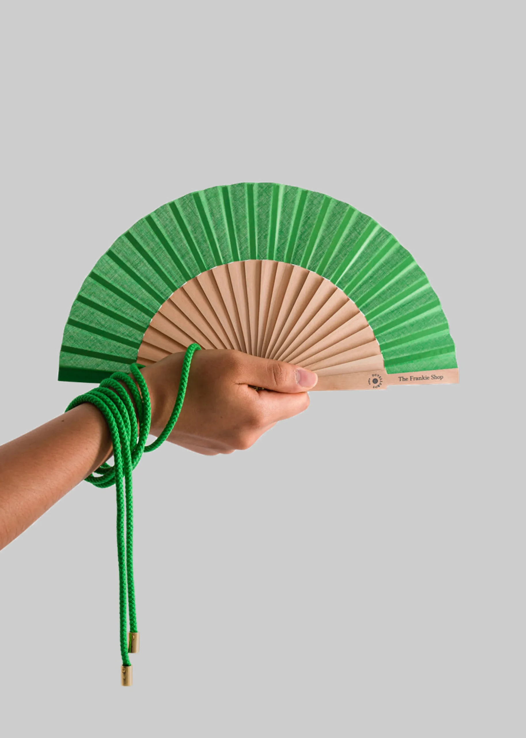 The Frankie Shop Tfs X Duvelleroy Take Away Fan Kelly Green Discount
