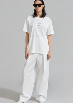 The Frankie Shop X Thomas Lelu Slope T-Shirt Off White/Black Best