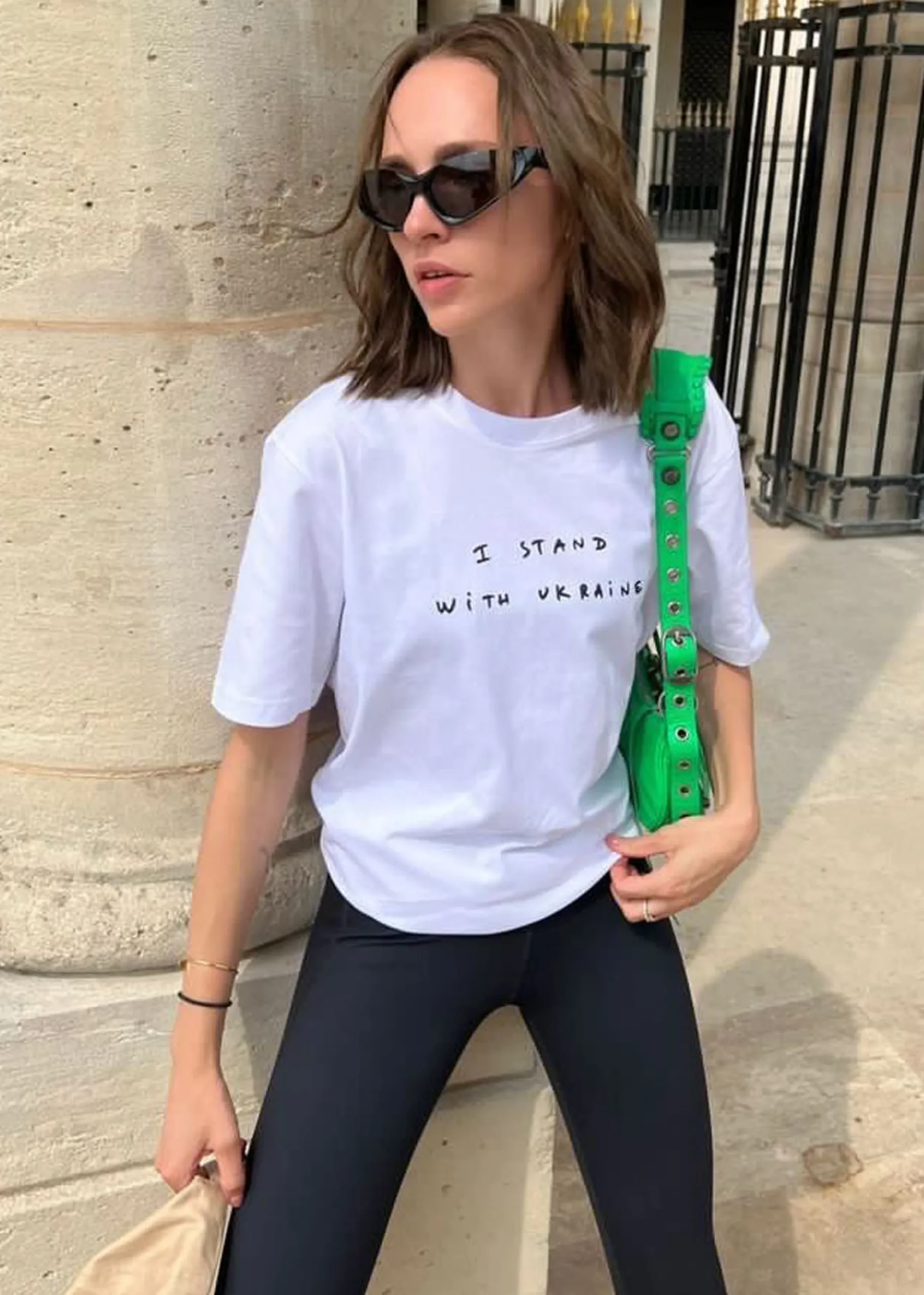 The Frankie Shop X Thomas Lelu Stand T-Shirt White/Black Online