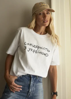 The Frankie Shop X Thomas Lelu Solidarity T-Shirt White/Black Sale