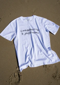 The Frankie Shop X Thomas Lelu Solidarity T-Shirt White/Black Sale