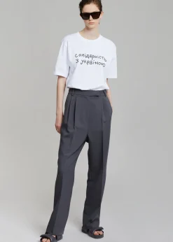 The Frankie Shop X Thomas Lelu Solidarity T-Shirt White/Black Sale