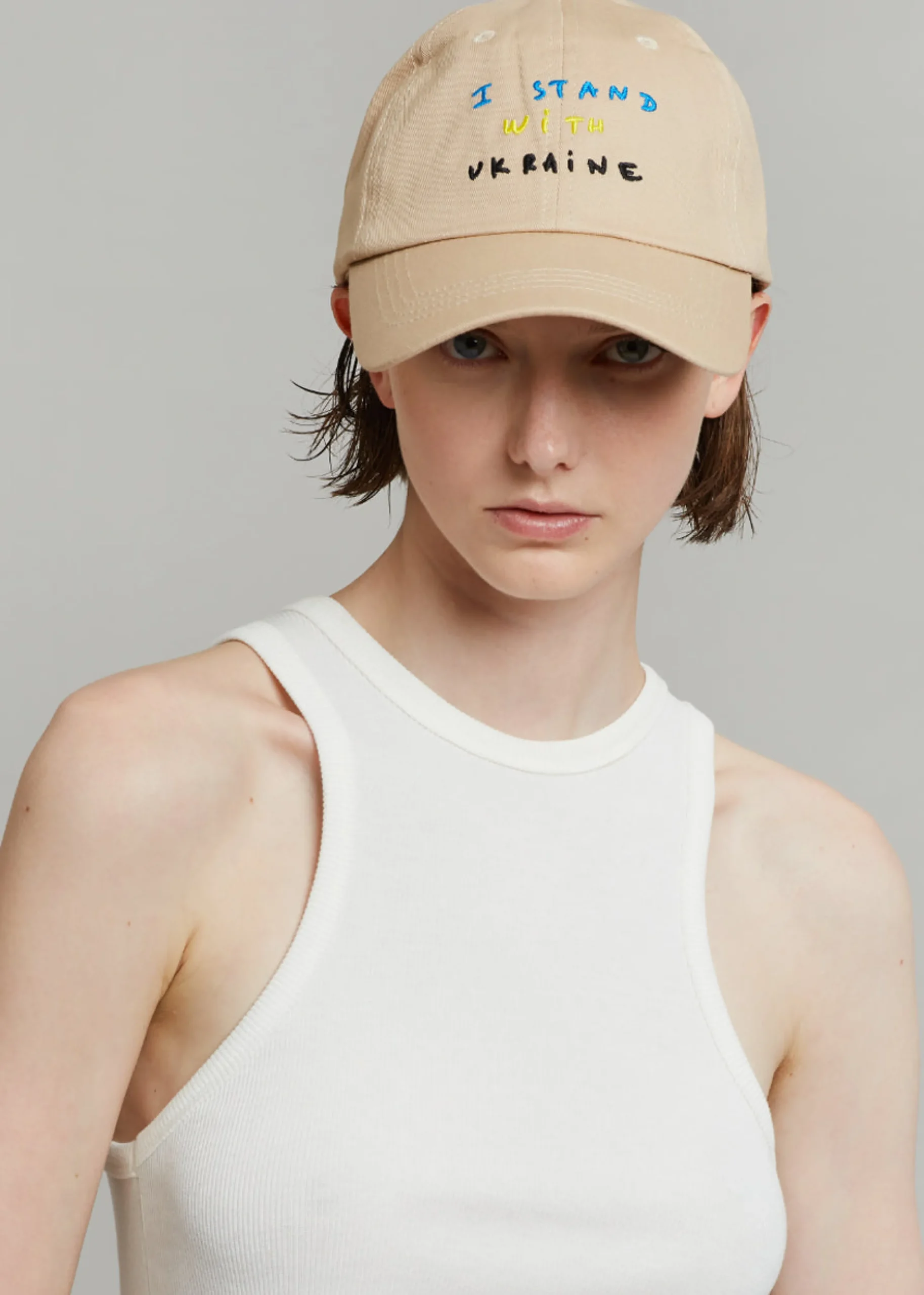 The Frankie Shop X Thomas Lelu Stand Baseball Cap Beige New