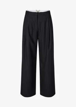 The Frankie Shop The Garment Chicago Pants Black Pinstripe