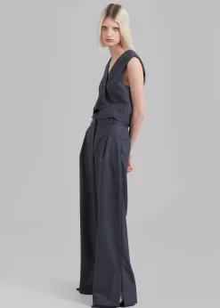 The Frankie Shop The Garment Windsor Vest Grey Melange Hot